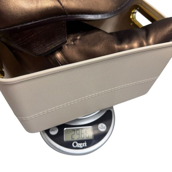 Coldwater Creek Cowboy Boots Bronze Metallic Womens Leather Mid Calf Sz. 8 M - Picture 12 of 12